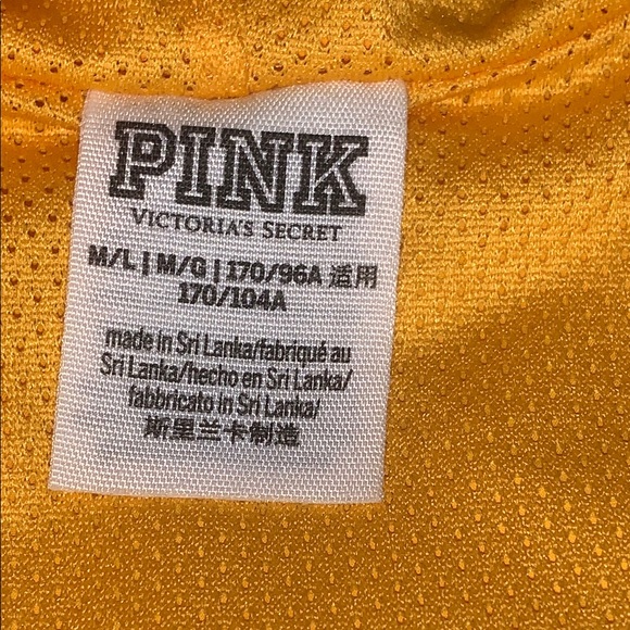 PINK Victoria's Secret Yellow Ski Jacket with White and Black Accents - Picture 4 of 7